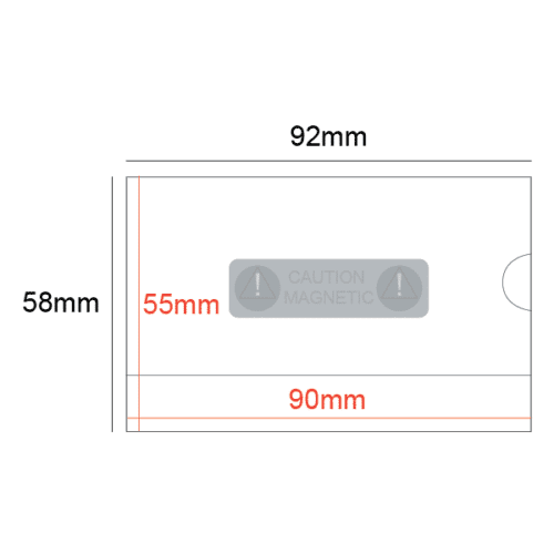 NCH001 Rigid Holder Single Pocket Magnet