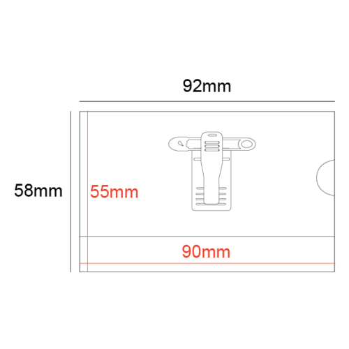NCH002 Rigid Holder Single Pocket Clip/Pin