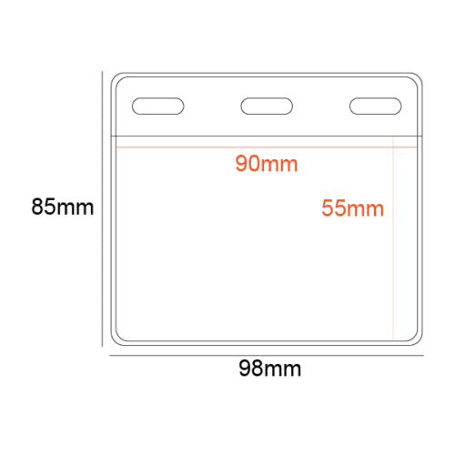 NCH004A PVC Holder Single Pocket 3 Slots