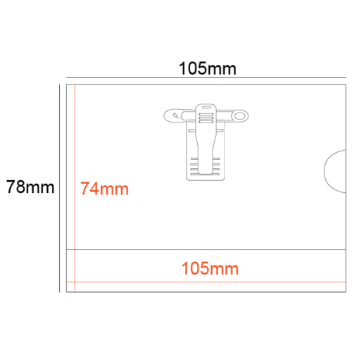 NCH005 Rigid Holder Single Pocket Clip/Pin
