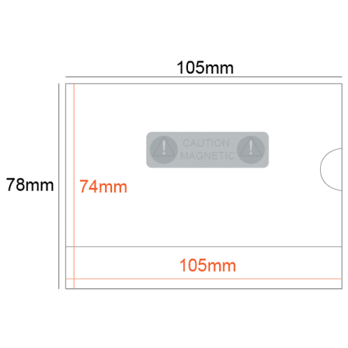 NCH005M Rigid Holder Single Pocket Magnet