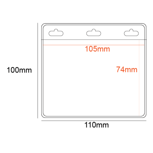 NCH007A PVC Holder Single Pocket 3 Slots