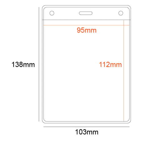 NCH012 PVC Holder Single Pocket 1 Slot