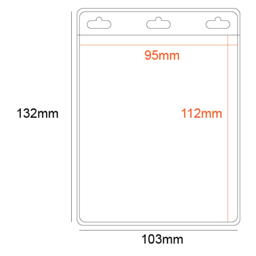 NCH012A PVC Holder Single Pocket 3 Slots