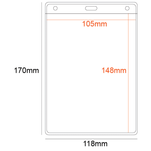 NCH020 PVC Holder Single Pocket 1 Slot