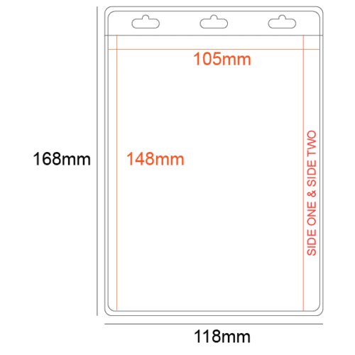 NCH029 PVC Holder Double Pocket 3 Slots