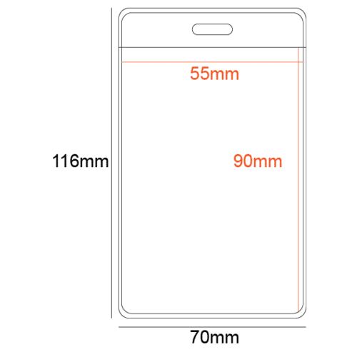 NCH100 PVC Holder Single Pocket 1 Slot