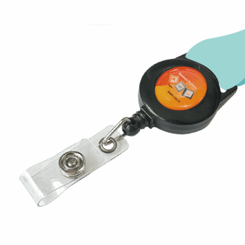 Retractable Reel Epoxy Logo (Black)