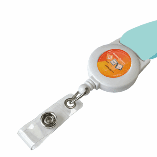 Retractable Reel Epoxy Logo (White)
