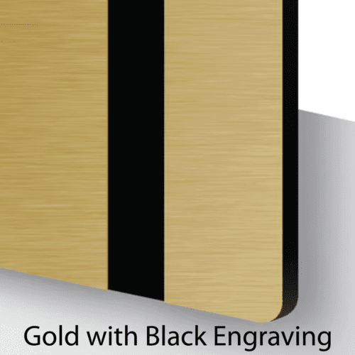 Brushed Gold with Black Text