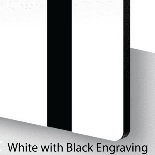 White with Black Text